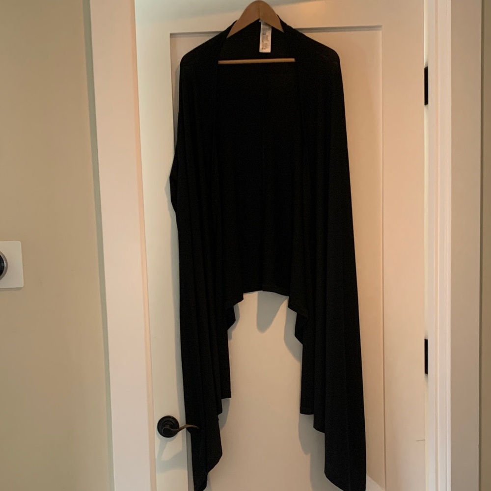 Wolford Black Knit open faced cardigan 
Waterfall style